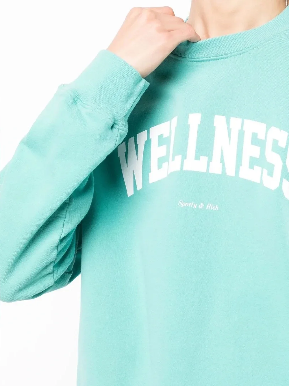 Sporty & Rich Brand New (NWT) Wellness Ivy Crewneck - Faded Teal